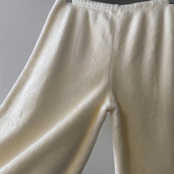 Women's Cozy Fuzzy Fleece Off White Pajama Pants - Picture 8 of 10